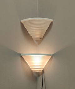Pair of Egisto Corner Sconces by Angelo Mangiarotti for Artemide