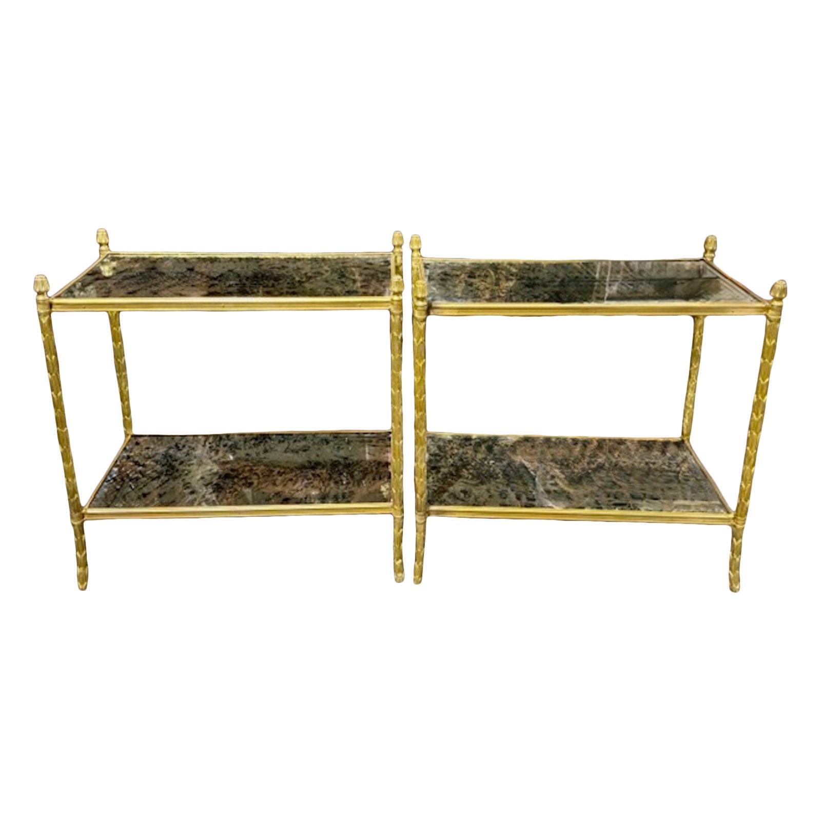 Paire de tables d'appoint "Eglomise en vente