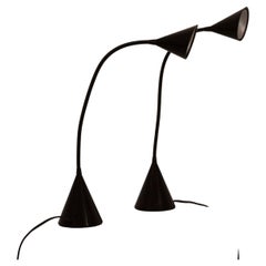 Pair of Egoluce Italian Model Twist Desk Lamps by S. Renko Mid Century Modern