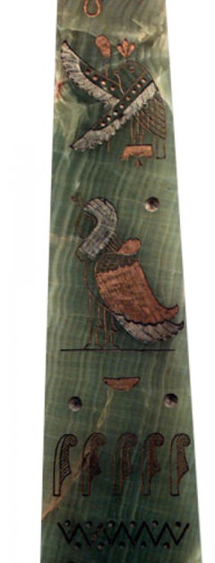 Pair of Egyptian Green Onyx and Black Marble Obelisks