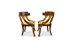 Pair of Egyptian Revival Arm Chairs