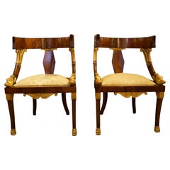 Pair of Egyptian Revival Arm Chairs