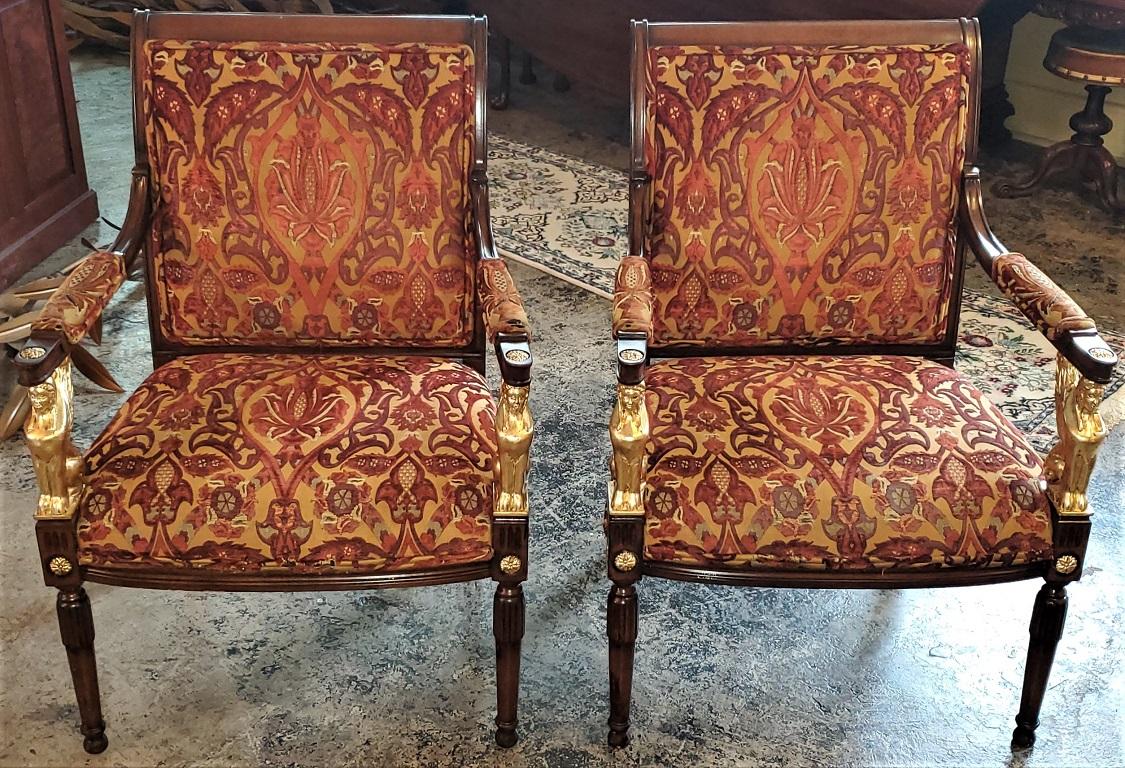 Pair of Egyptian Revival Armchairs 6