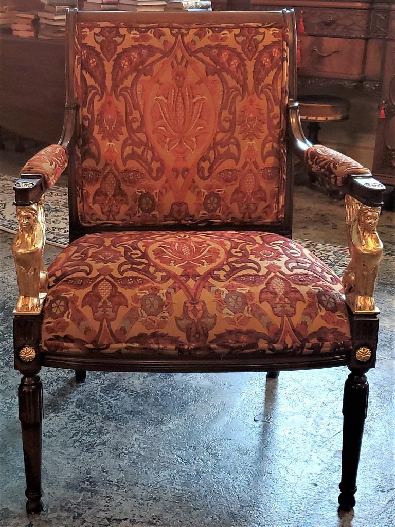 Pair of Egyptian Revival Armchairs 9