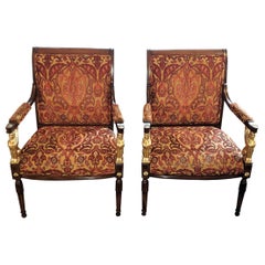 Pair of Egyptian Revival Armchairs