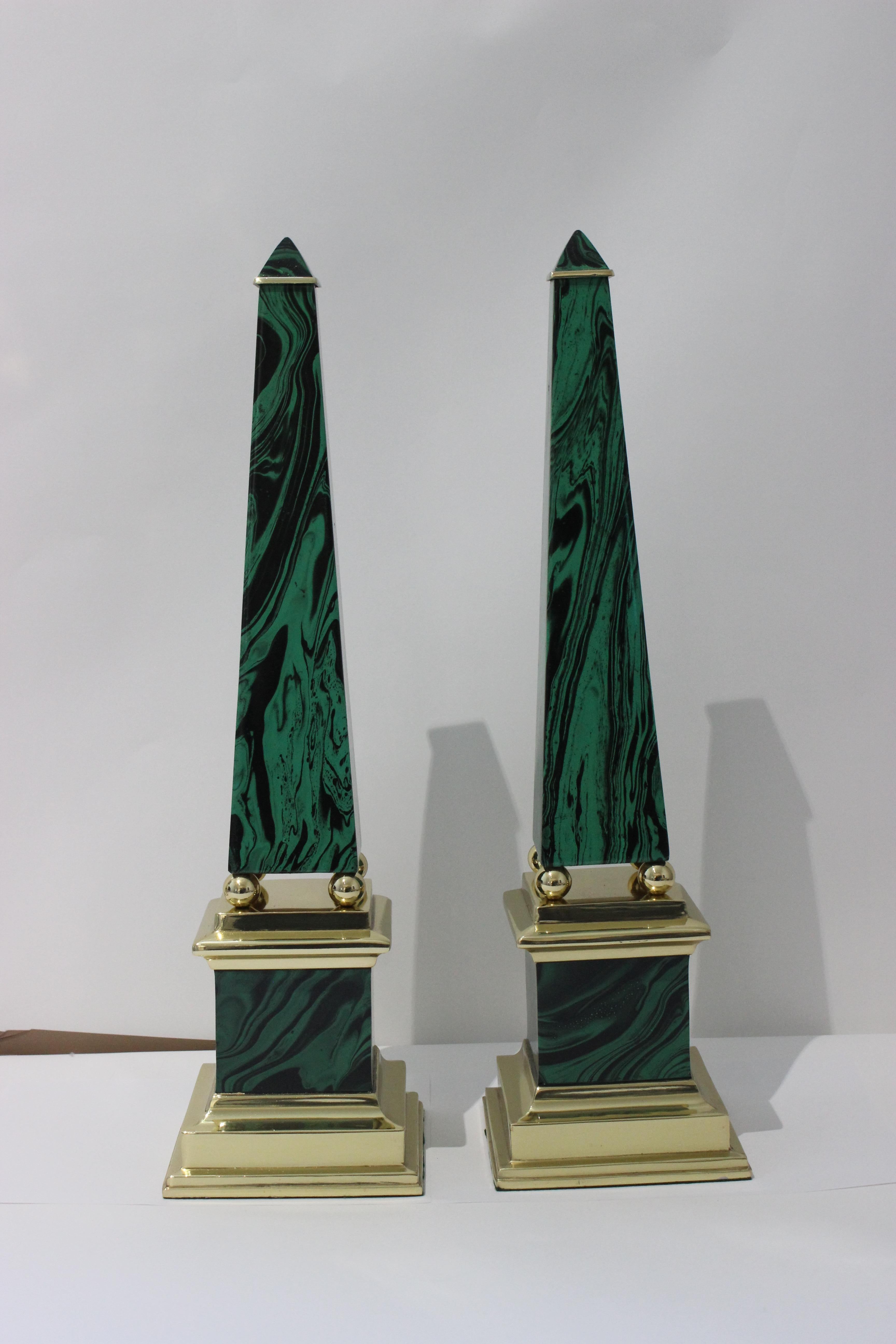 20th Century Pair of Egyptian Revival Oblelisks by Chapman For Sale