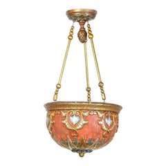 Pair of Egyptian Revival Theater Bowl Fixtures