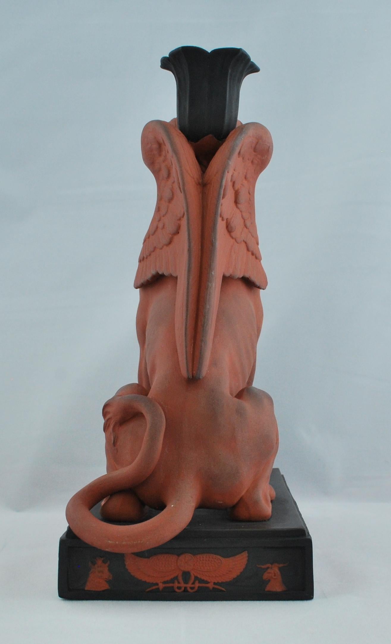 Pair of Egyptian Sphinxes in Rosso with Black, Wedgwood, circa 1820 For Sale 2