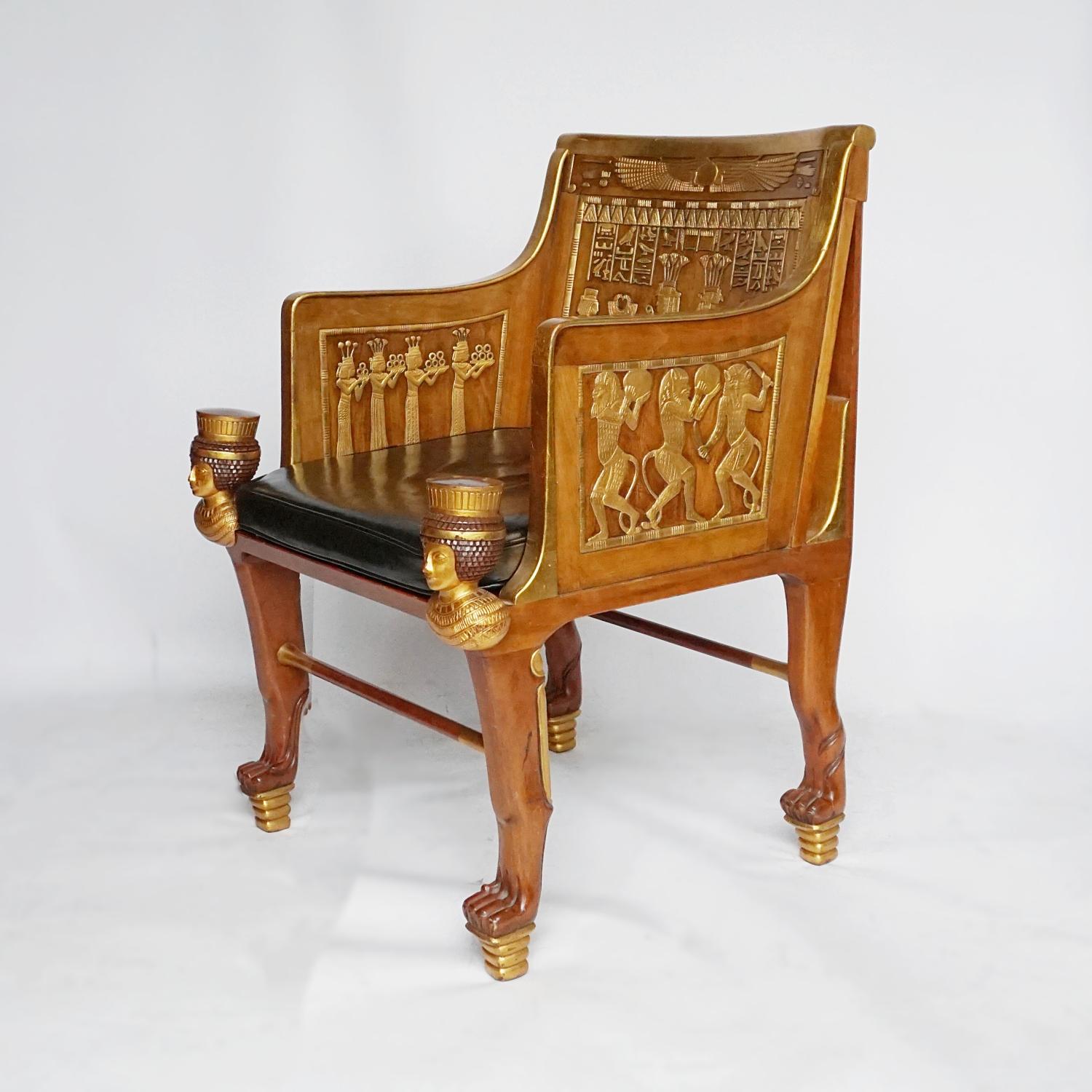 Pair of Egyptian Style Armchairs 2