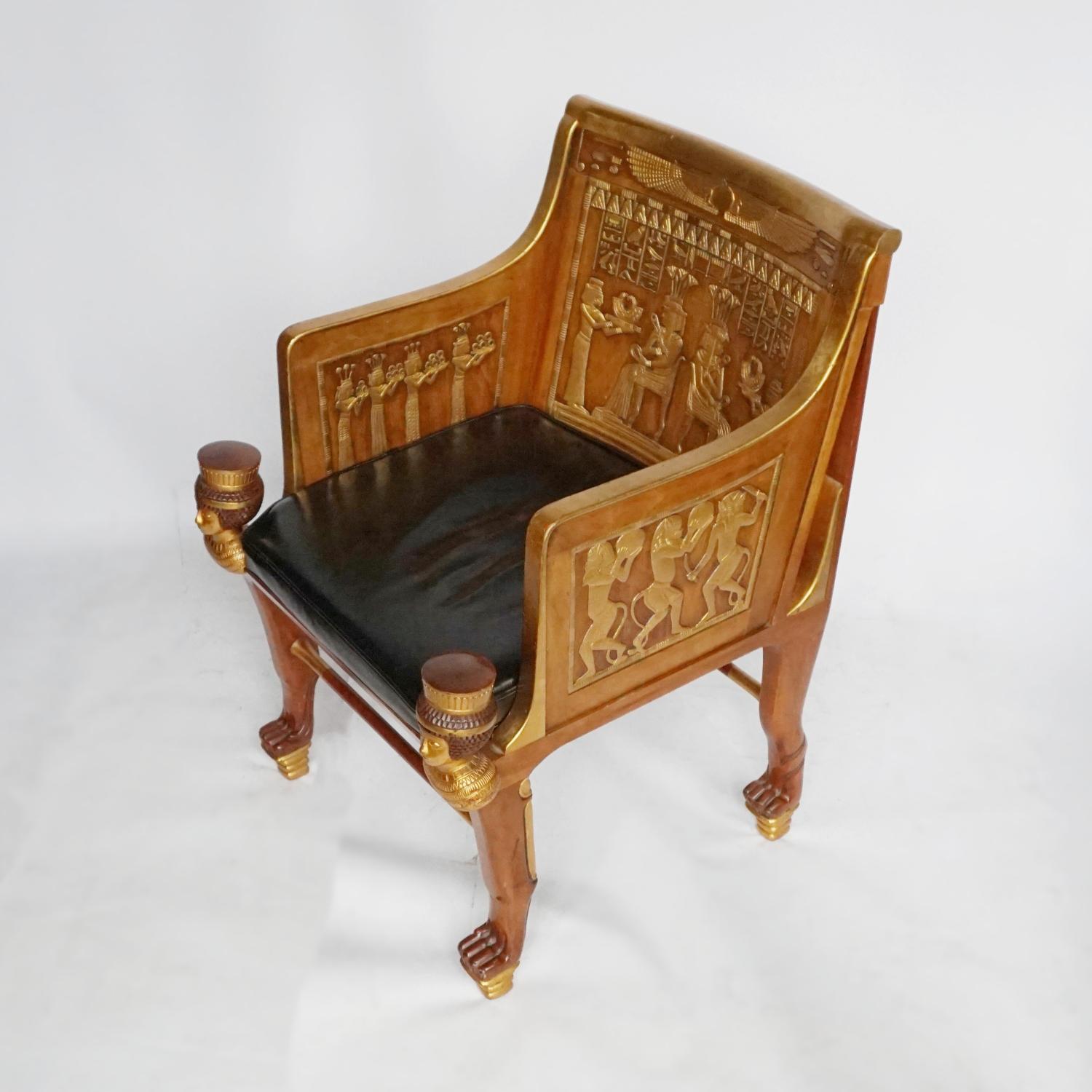 Pair of Egyptian Style Armchairs 3