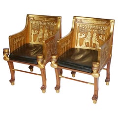 Pair of Egyptian Style Armchairs