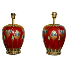 Pair of Egyptian style table lamp