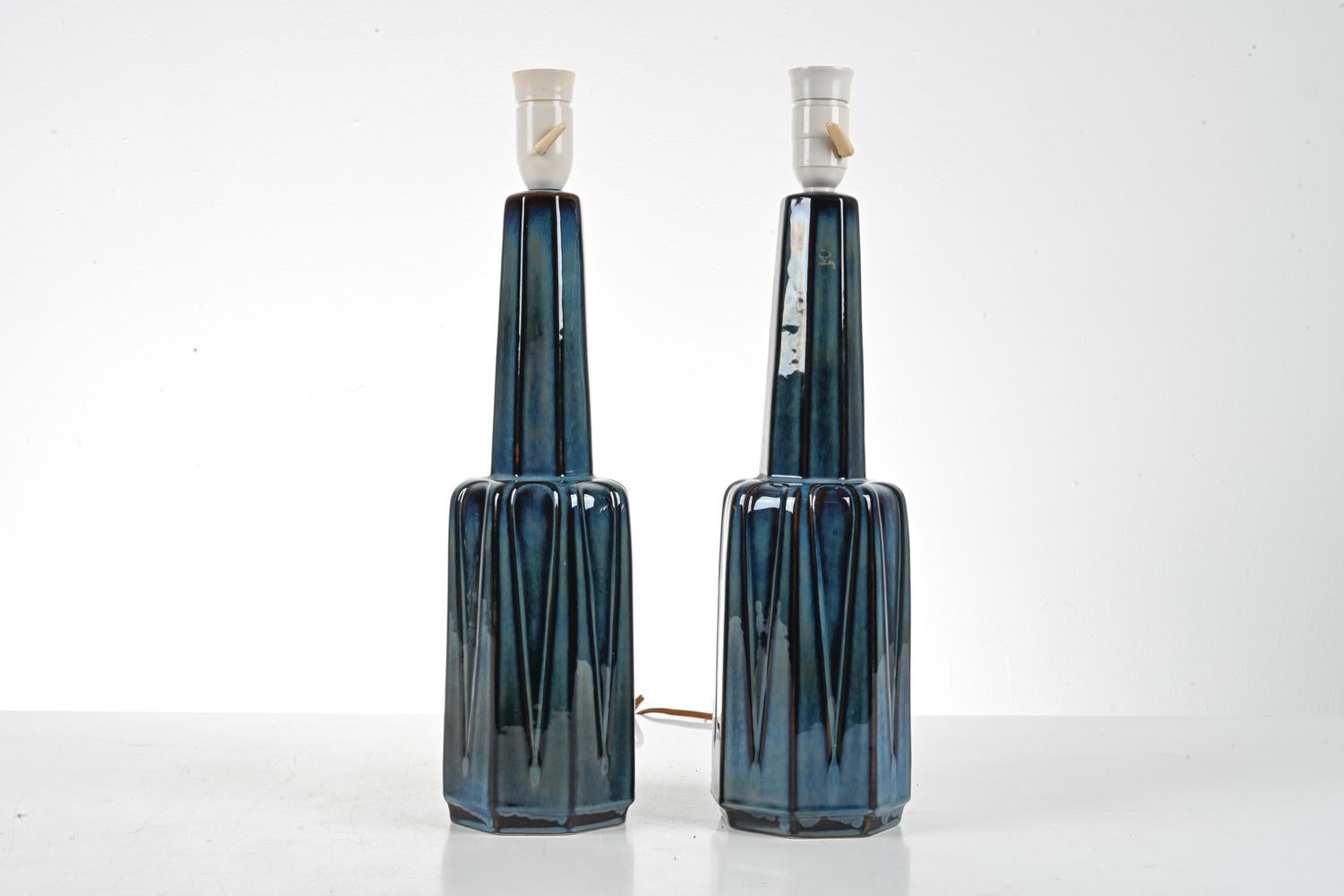 Mid-Century Modern Pair of Einar Johansen for Soholm Table Lamps Model 1033 For Sale