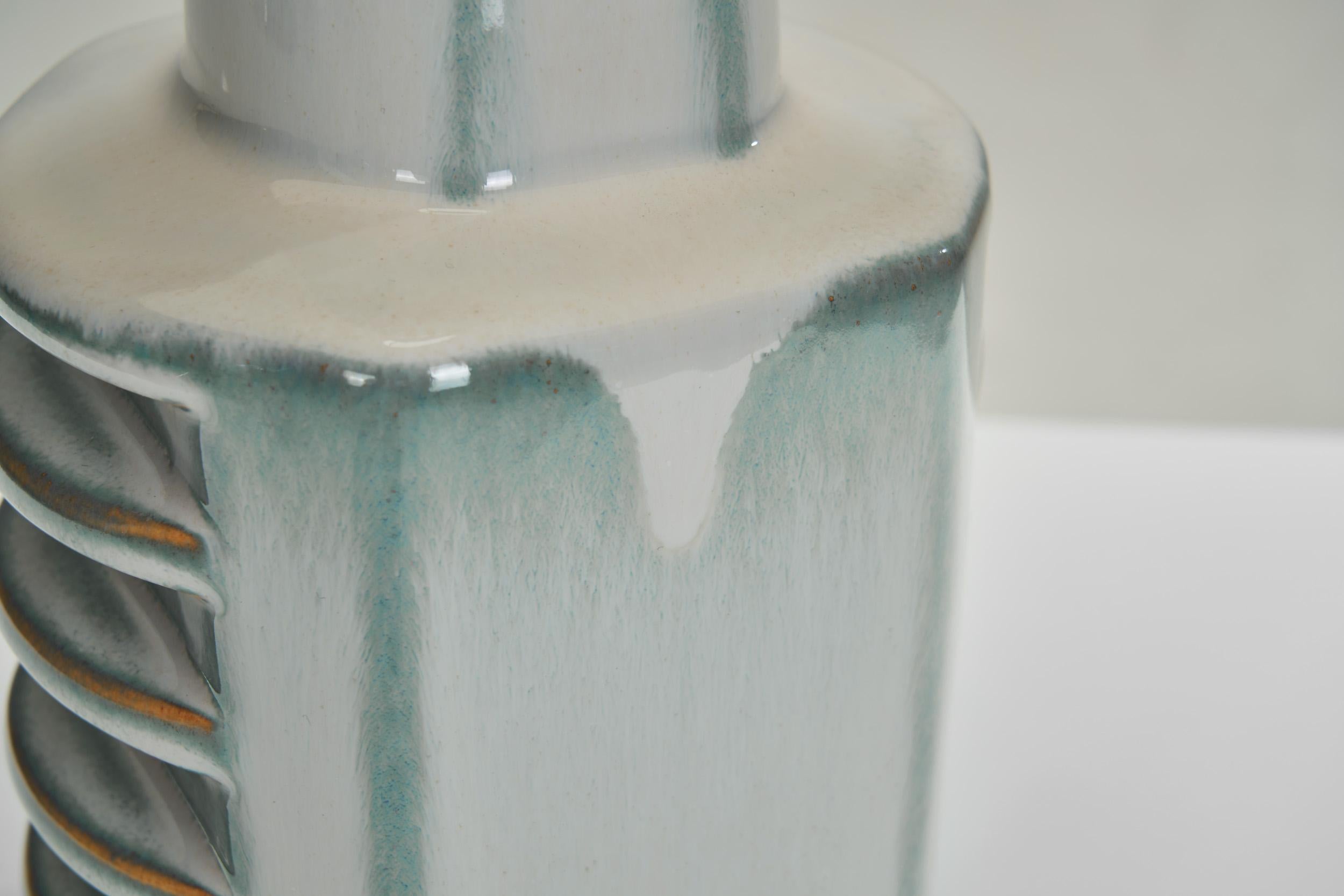 Pair of Einar Johansen Stoneware Table Lamps for Søholm Stentøj, Denmark 1960s 9
