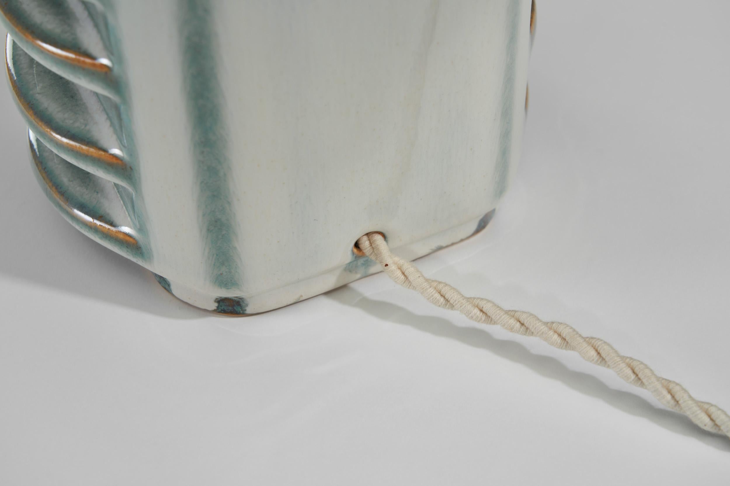 Pair of Einar Johansen Stoneware Table Lamps for Søholm Stentøj, Denmark 1960s 11
