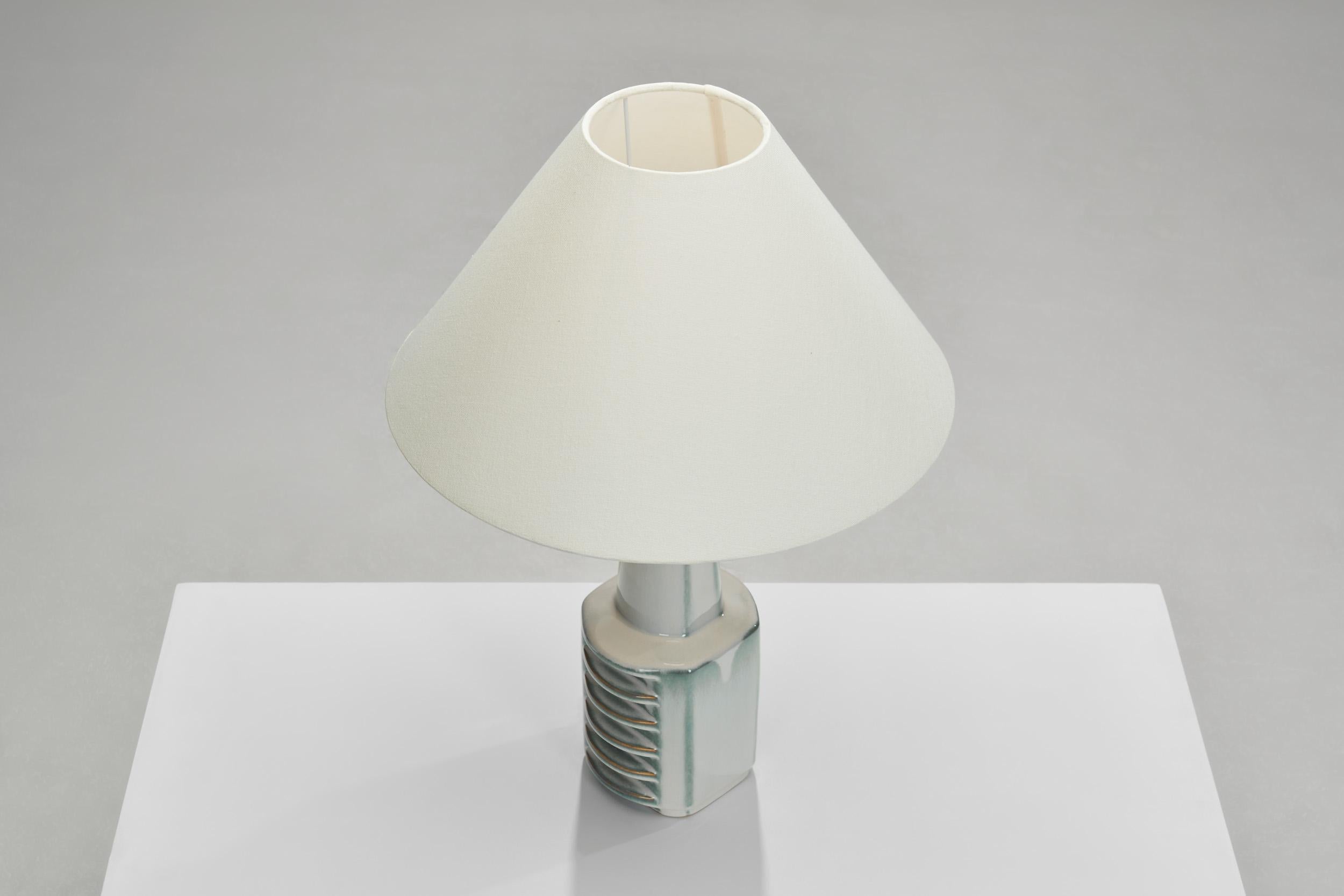 Pair of Einar Johansen Stoneware Table Lamps for Søholm Stentøj, Denmark 1960s 3