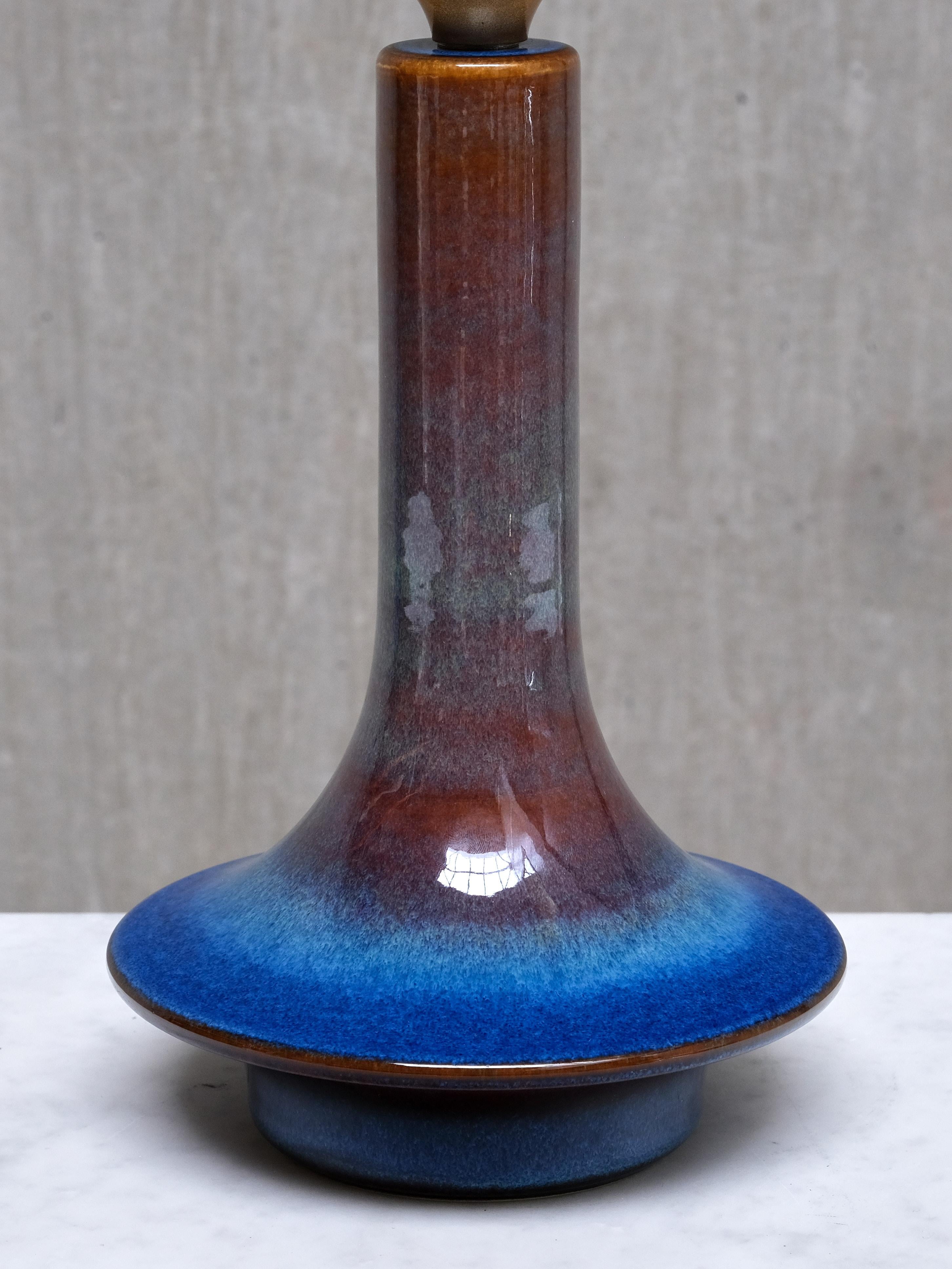 Pair of Einar Johansen Table Lamps in Glazed Stoneware, Søholm, Denmark, 1960s im Angebot 3