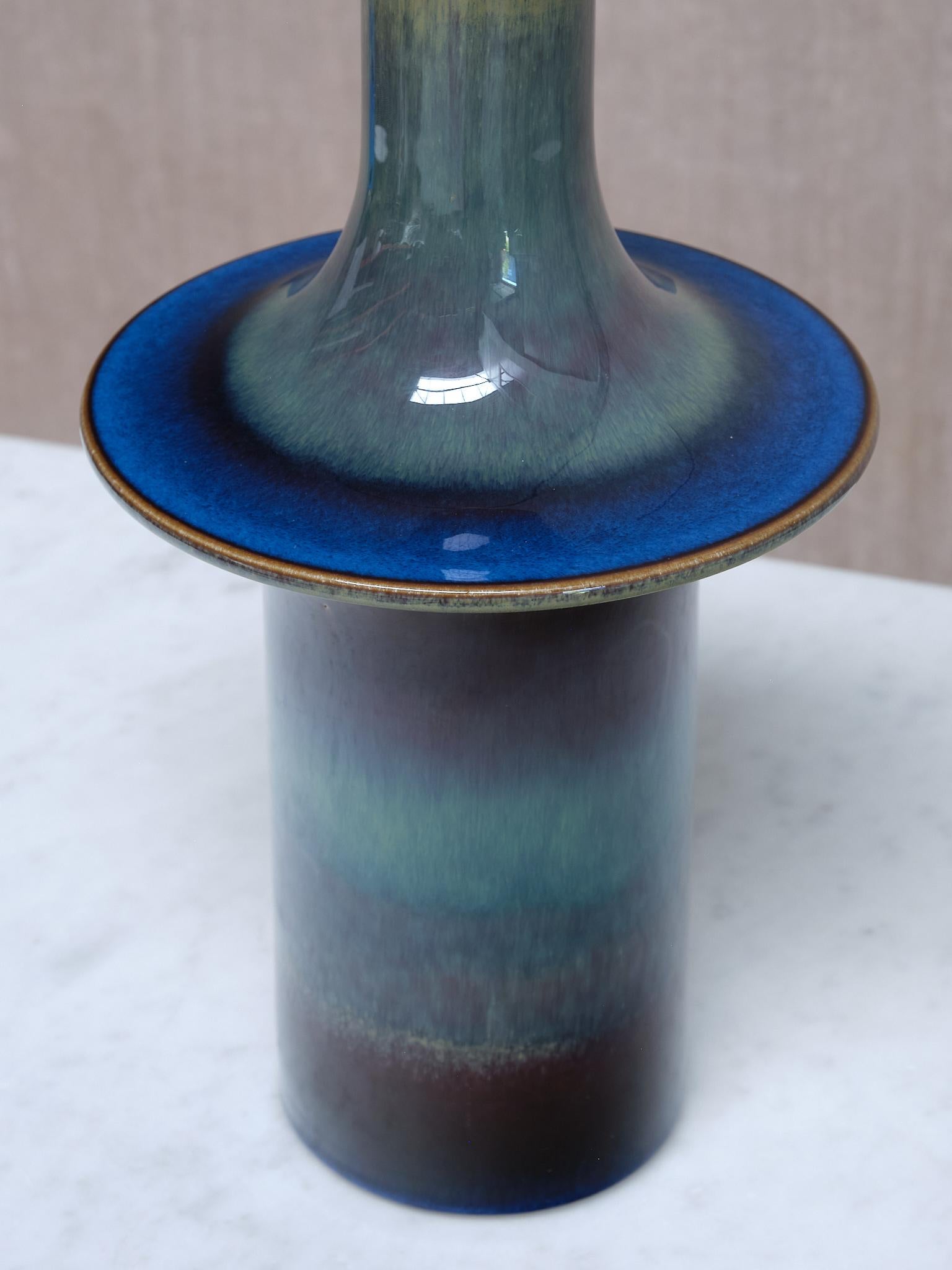 Pair of Einar Johansen Table Lamps in Glazed Stoneware, Søholm, Denmark, 1960s 5