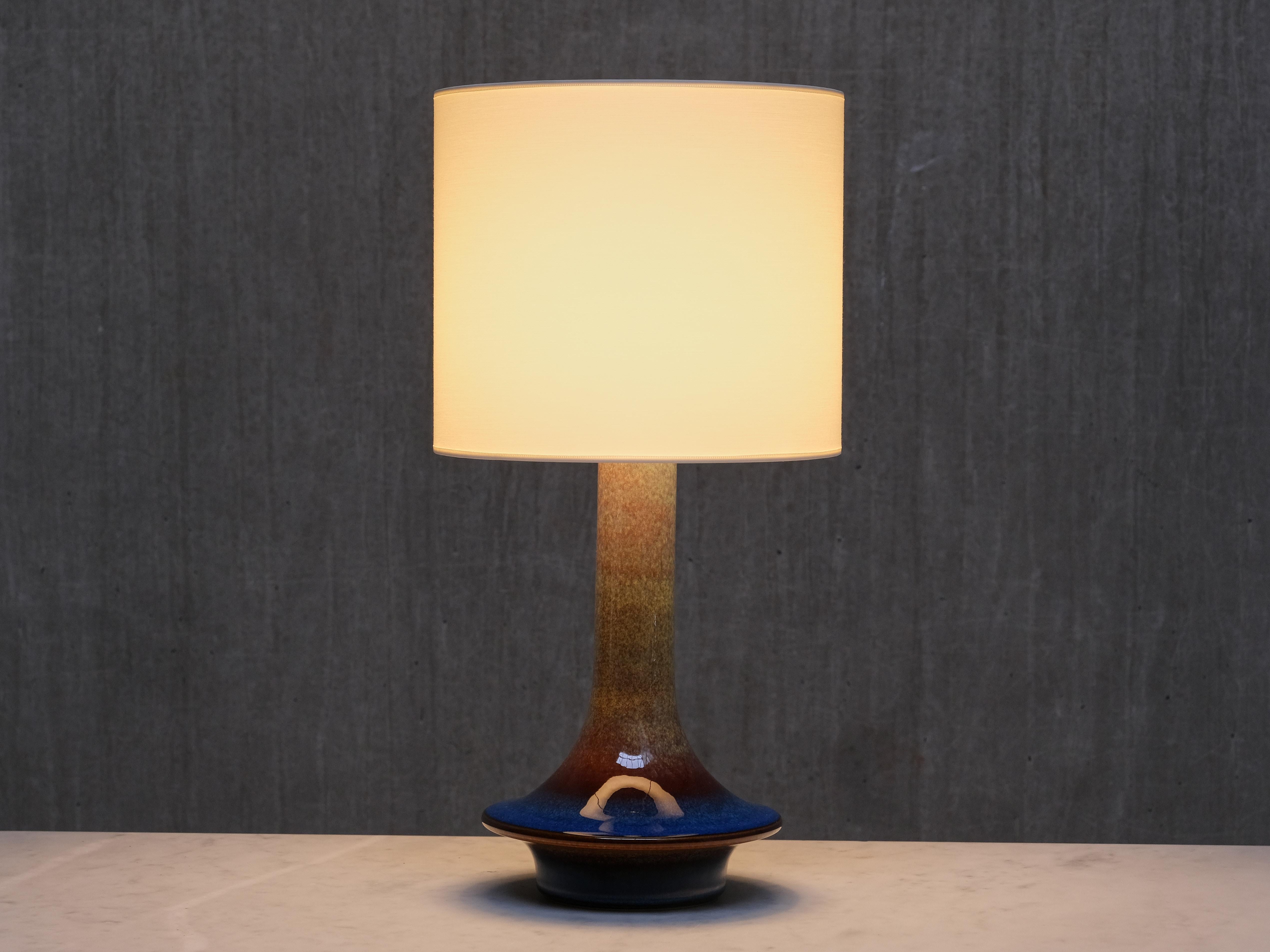 Pair of Einar Johansen Table Lamps in Glazed Stoneware, Søholm, Denmark, 1960s (Steingut) im Angebot