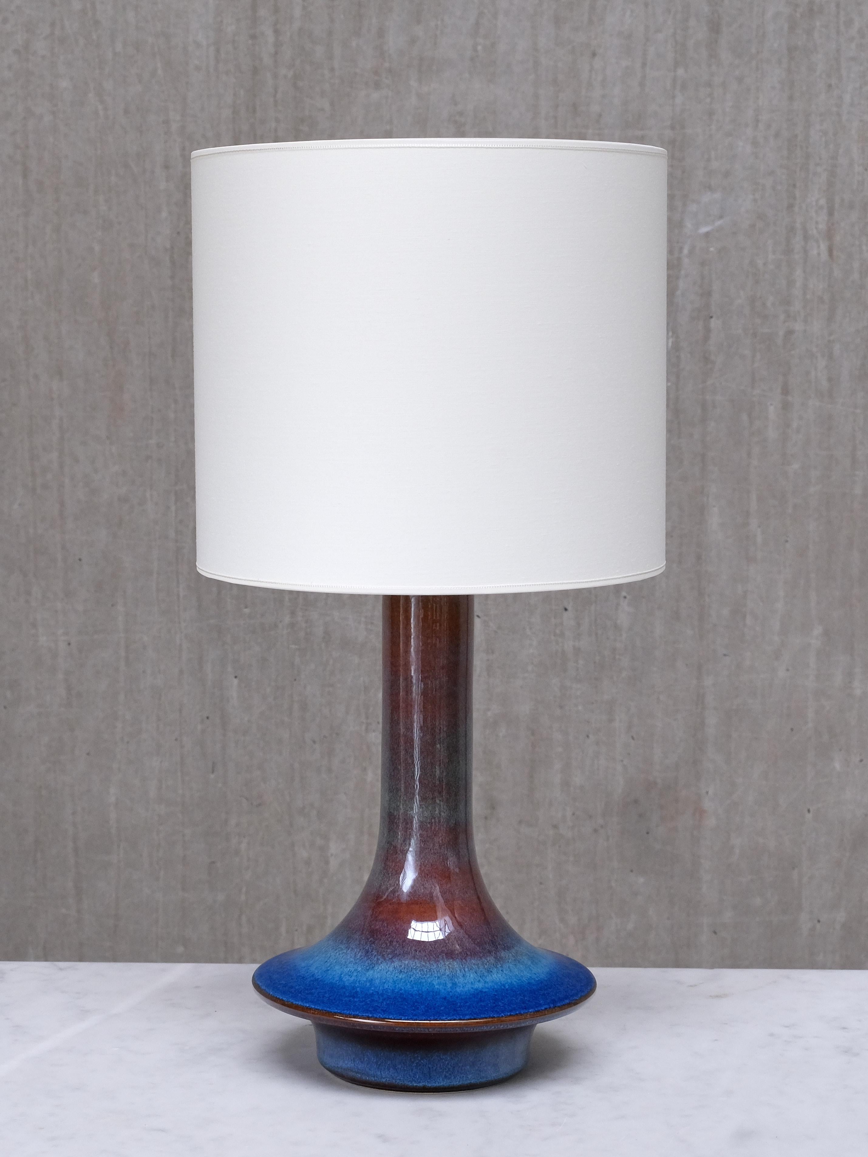 Pair of Einar Johansen Table Lamps in Glazed Stoneware, Søholm, Denmark, 1960s im Angebot 2