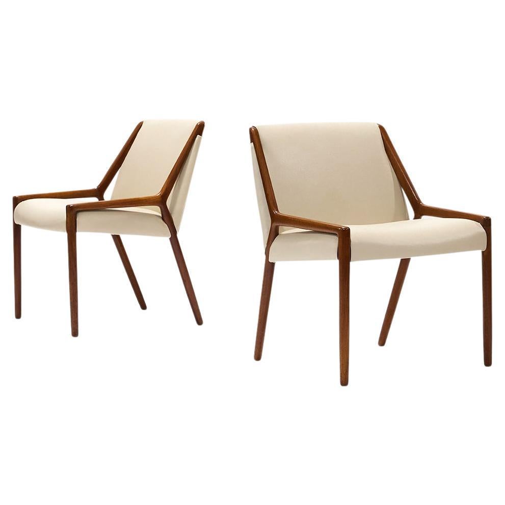Pair of Ejner Larsen and Aksel Bender Madsen Chairs for Willy Beck, 1951 For Sale