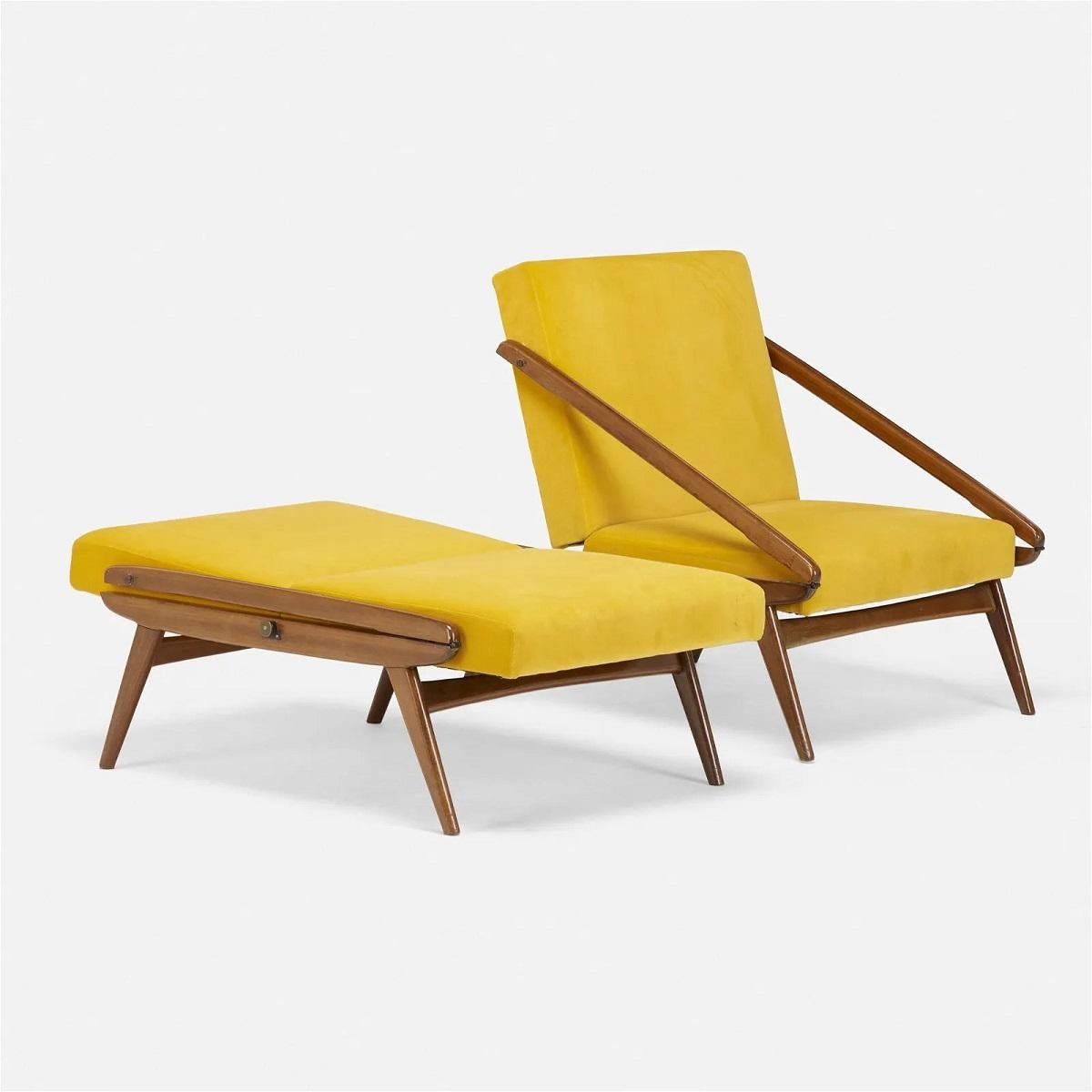 Mid-Century Modern Pair of Ejvind A. Johansson Adjustable Lounge Chairs For Sale