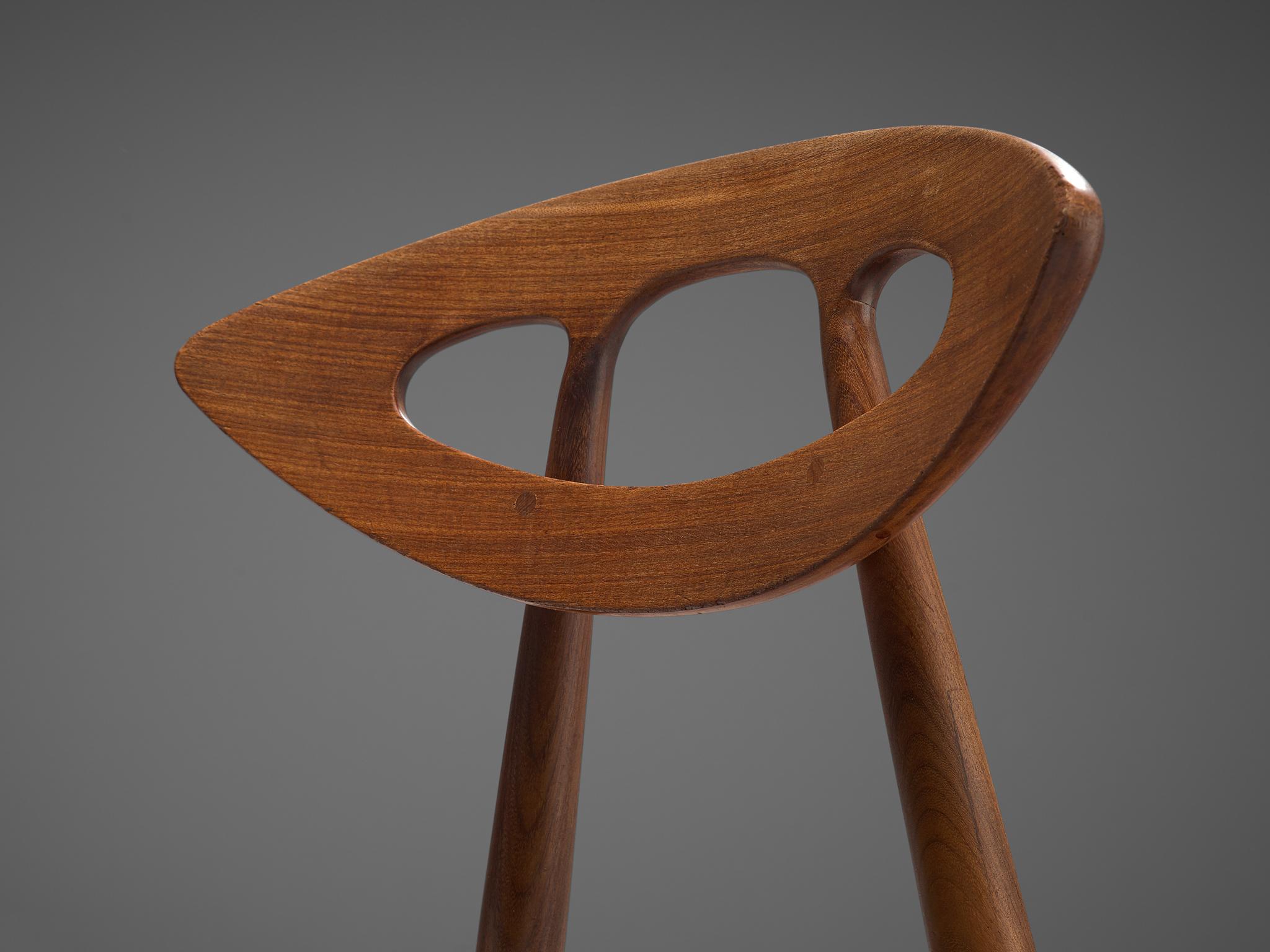 Pair of Ejvind A. Johansson 'Eye' Dining Chairs in Teak In Good Condition In Waalwijk, NL