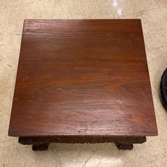 Pair of Elaborate Asian Carved Wooden low  Stands