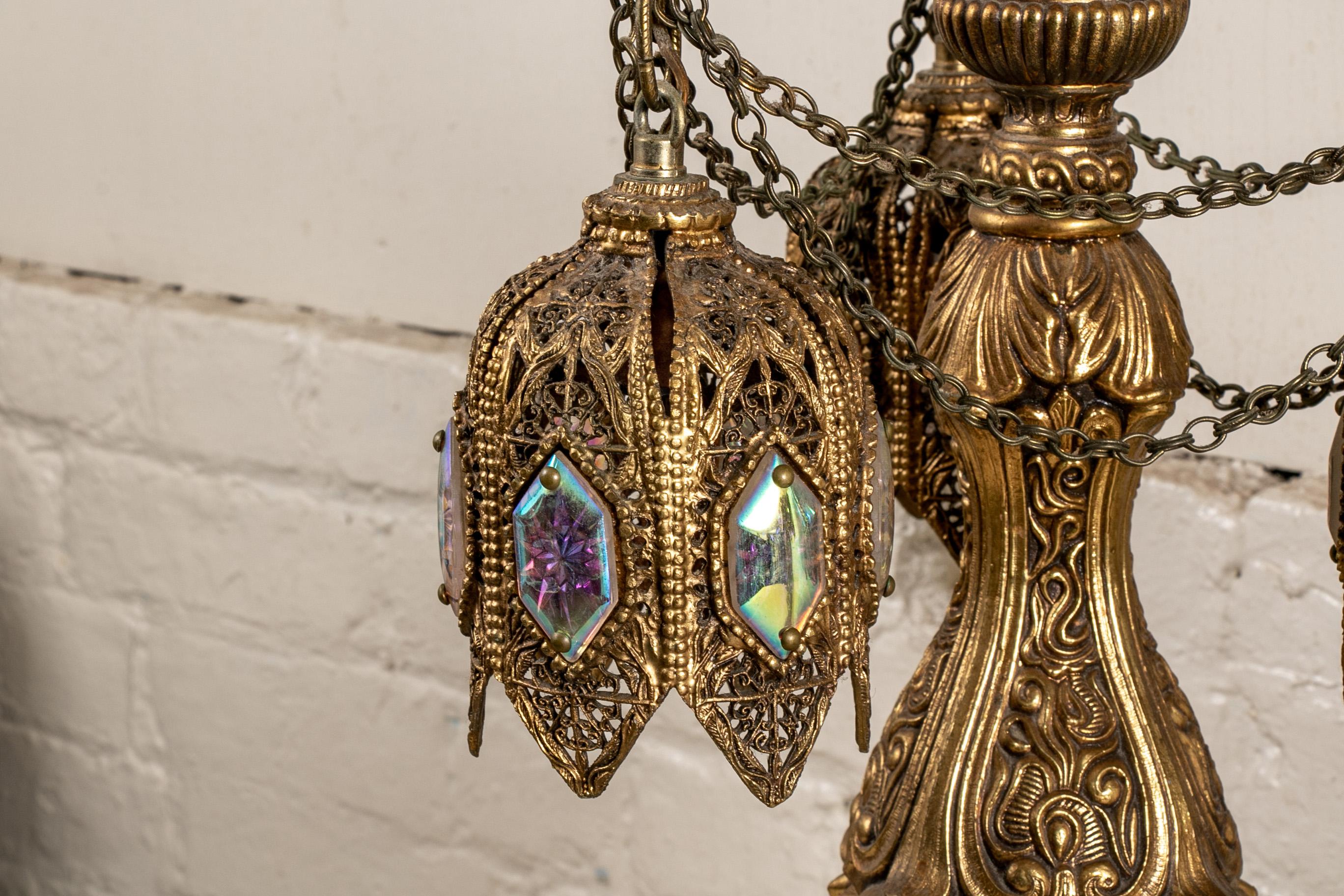 Pair Of Elaborate Moroccan Style Lamps 5