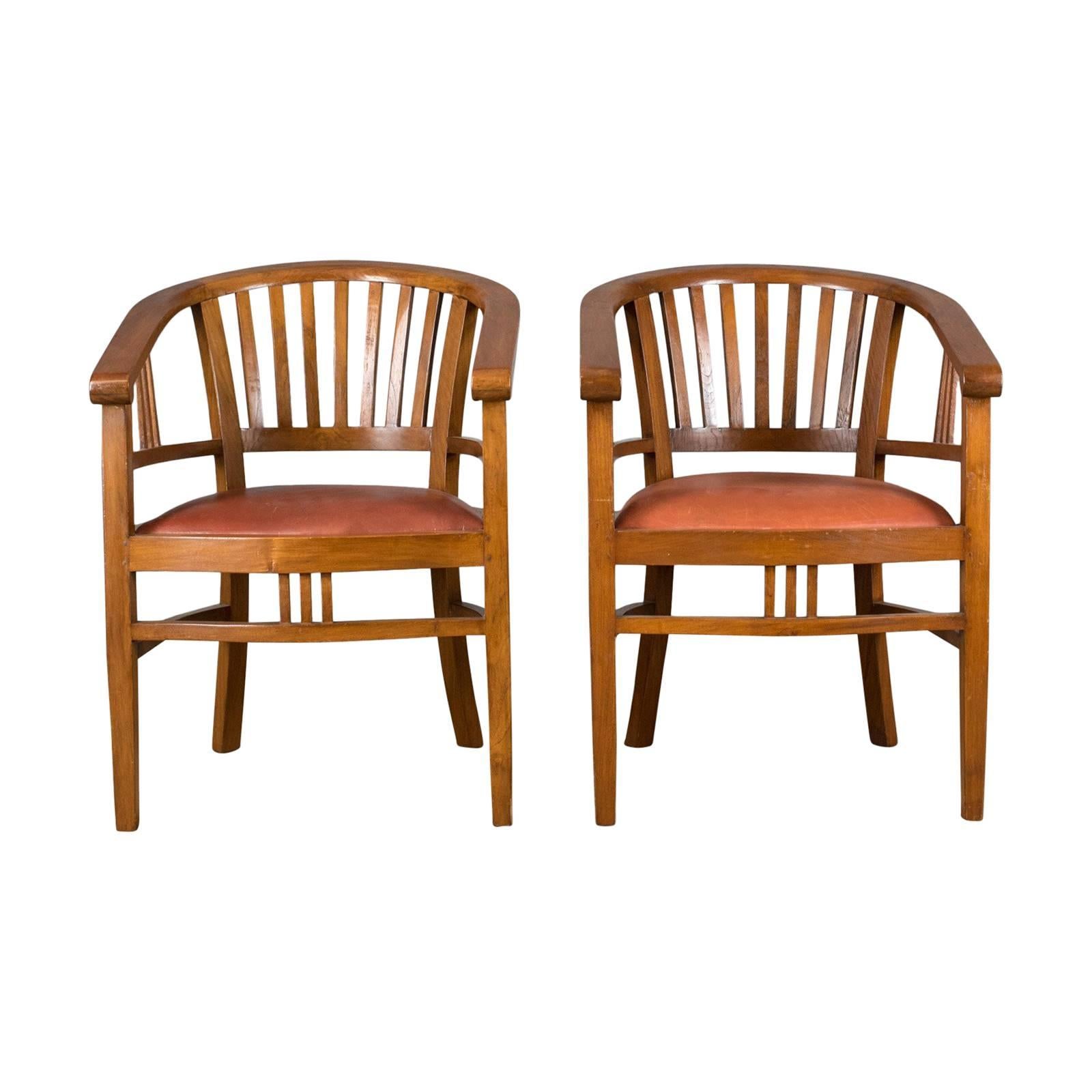 Pair of Elbow Chairs, 20th Century Contemporary, Tub, Dining Armchairs