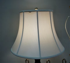 Pair of Electrified 19th Century Marble Oil Lamps
