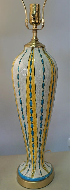 Pair of Electrified Lamps Keramis Art Deco vase by Charles Catteau for Boch