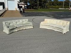 Pair of Elegant 1950s Curved Sofas - Attributed to Edward Wormley for Dunbar