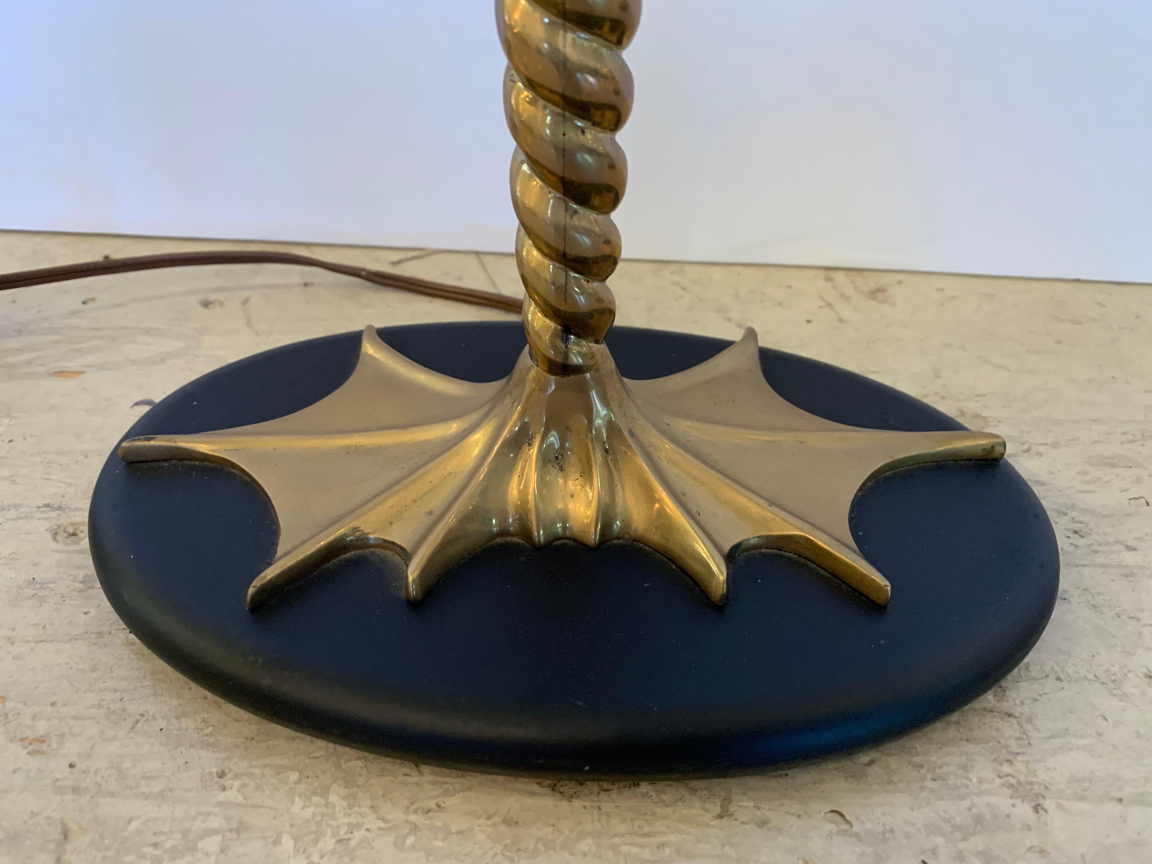 Late 20th Century Pair of Elegant and Whimsical Brass Frog Motife Tall Table Lamps by Chapman