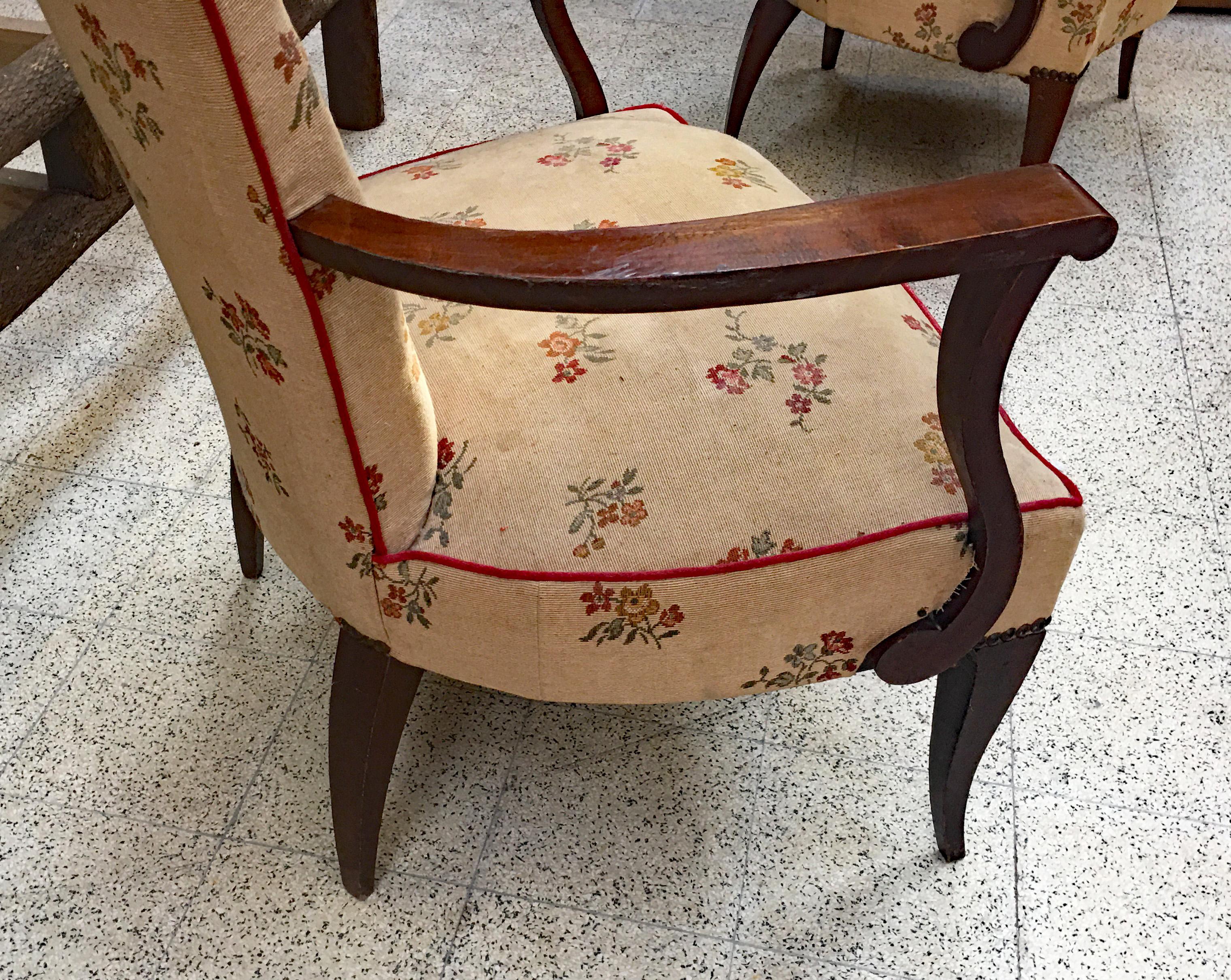 Paire d'élégants fauteuils Art Deco, vers 1940/1950 en vente 4