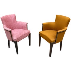 Coppia di eleganti poltrone Art Déco nello stile di Dominique, 1930-1940 circa