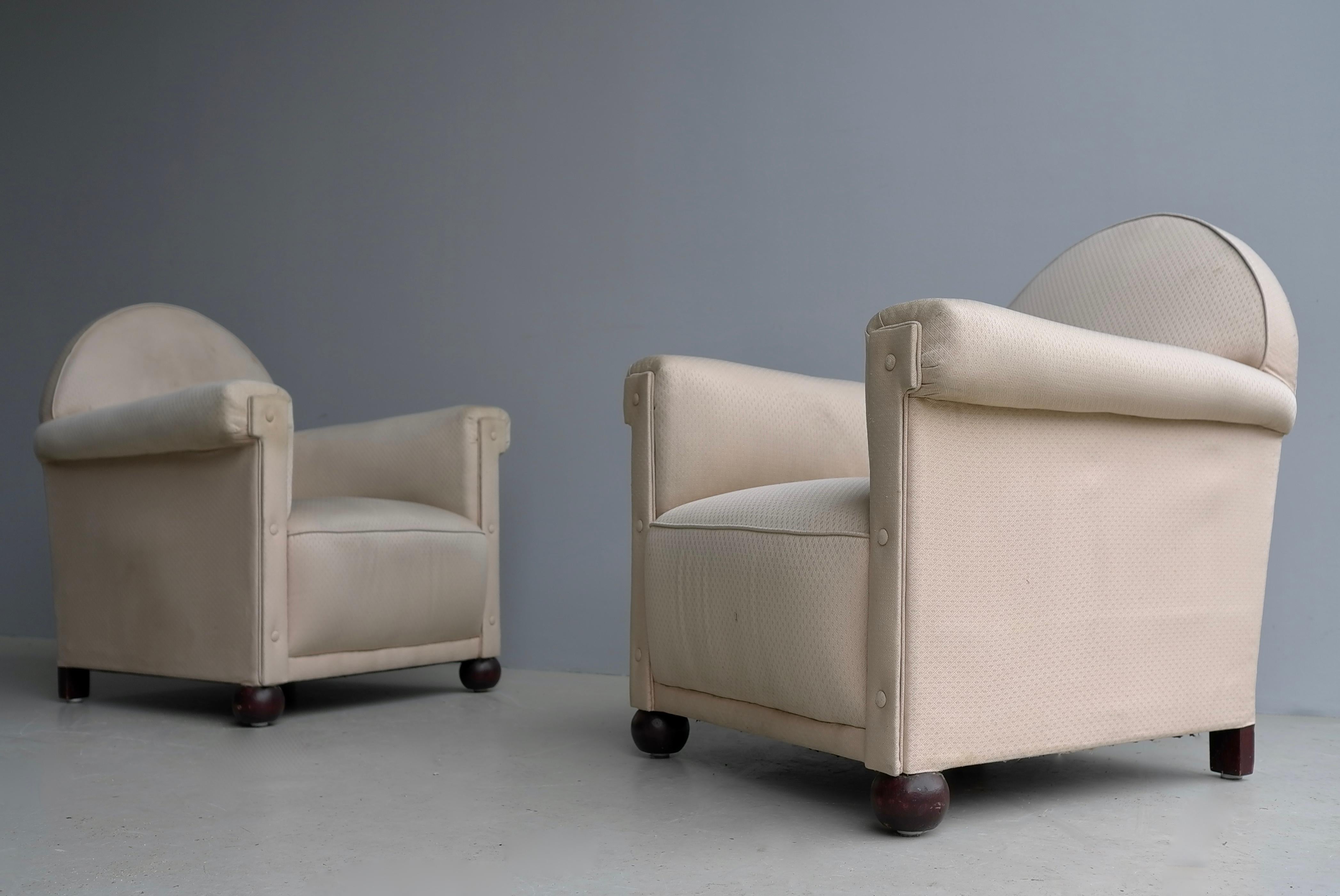 Pair of Elegant Art Deco Club Armchairs, France 1930's 1