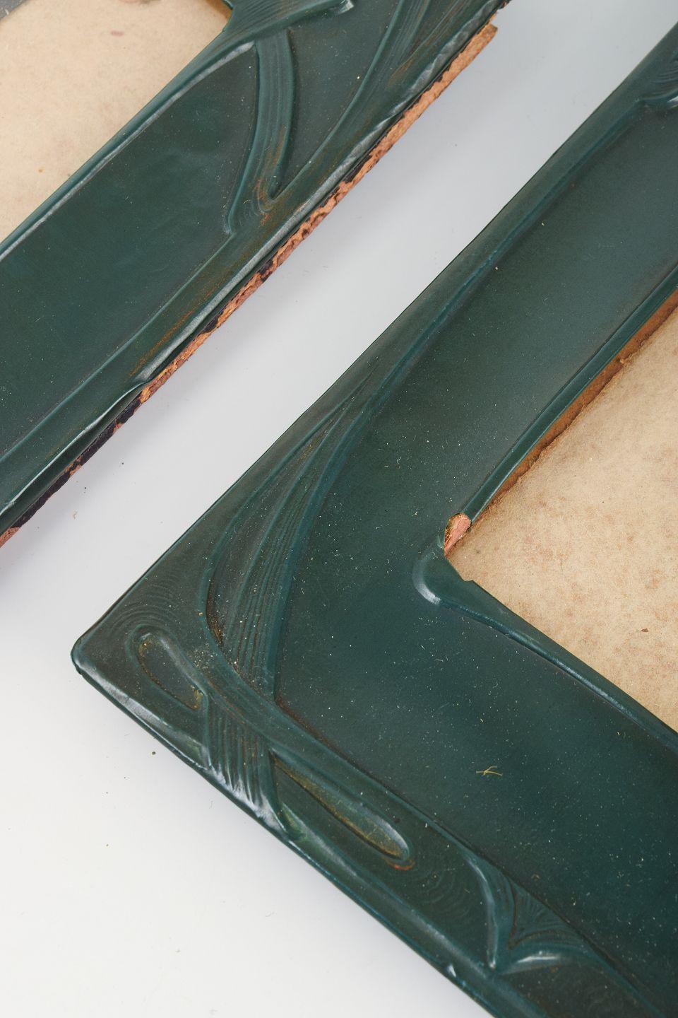 Polish Pair of elegant Art Nouveau picture frames with woman's head, c. 1900. For Sale