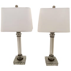 Pair of Elegant Baccarat Style Table Lamps