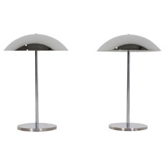 Pair of Elegant Bauhaus Table Lamps by Lumess, Switzerland