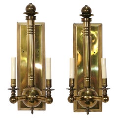 Vintage Pair of Elegant Brass Sconces by Hart Associates