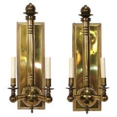 Retro Pair of Elegant Brass Sconces by Hart Associates