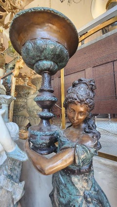 Pair of Elegant Bronze Sculptures