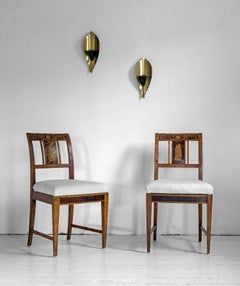 Pair of Elegant Copenhagen Empire Chairs circa 1820