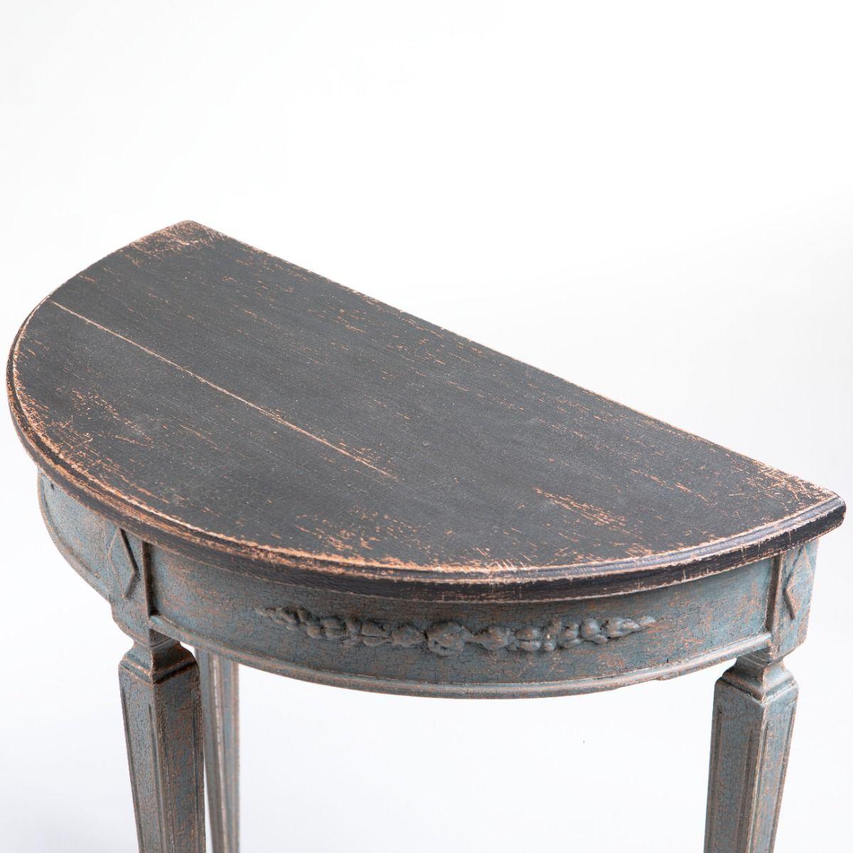 Paire d'élégantes tables console Demi lune, style Gustavien, Suède en vente 3