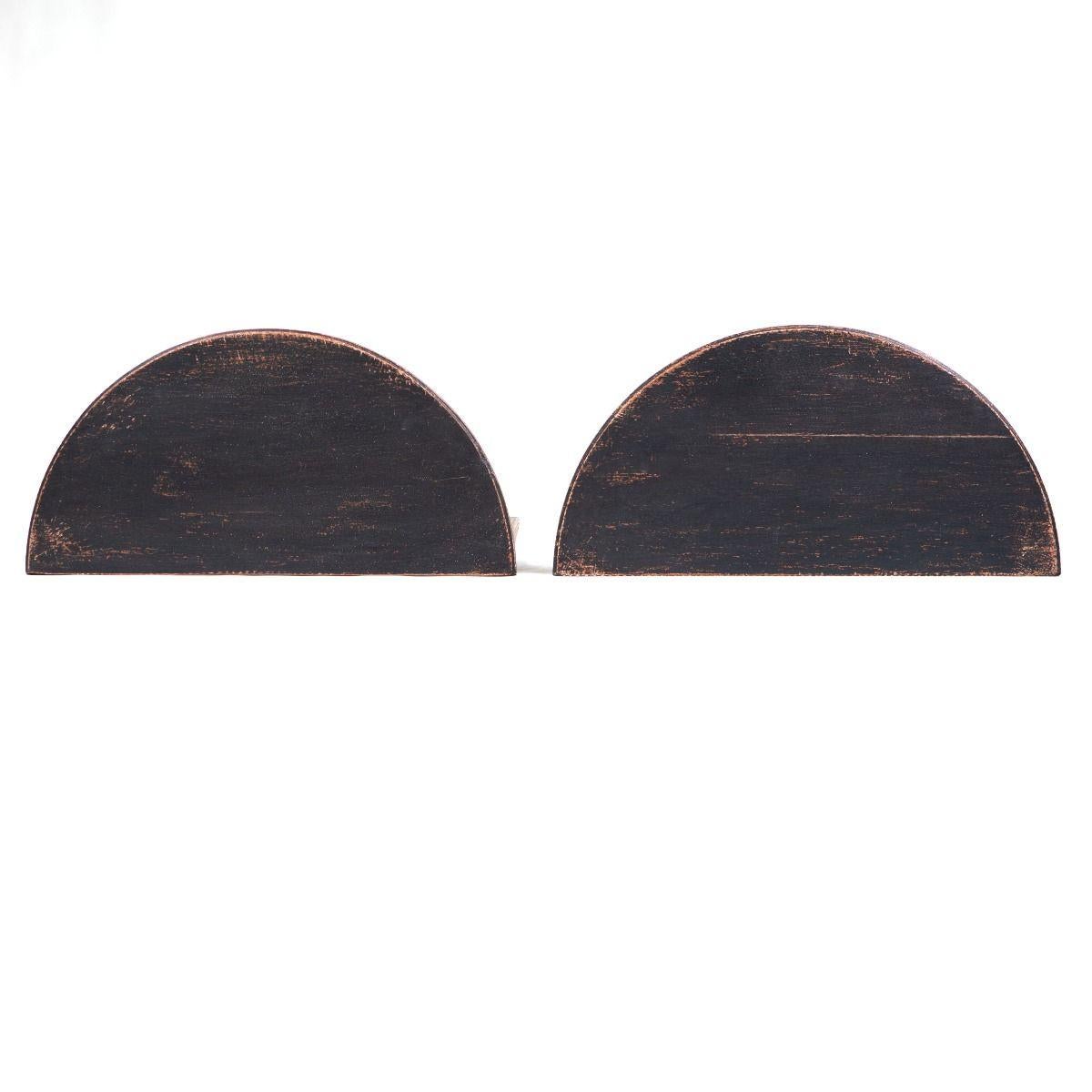 Paire d'élégantes tables console Demi lune, style Gustavien, Suède Bon état - En vente à Kastrup, DK