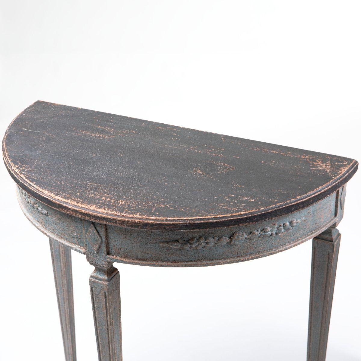 Paire d'élégantes tables console Demi lune, style Gustavien, Suède en vente 2