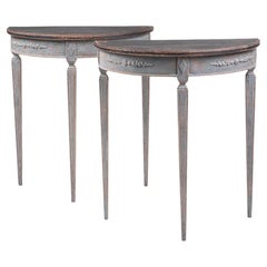 Wood Demi-lune Tables