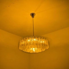Pair of Elegant Doria Chandeliers, 60 Glass Tubes, 1960s