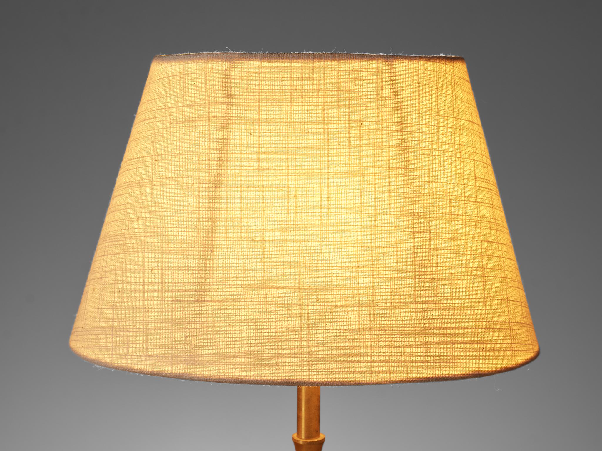 Pair of Elegant French Shell Table Lamps in Brass  2